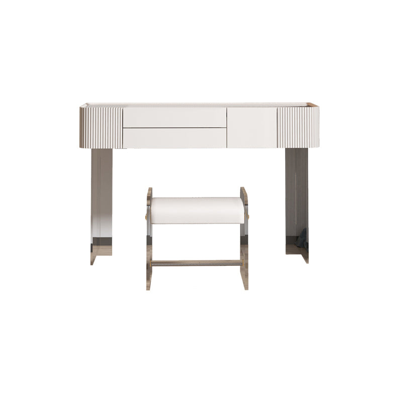 2-Drawer Contemporary Dressing Table Wooden Makeup Vanity Desk