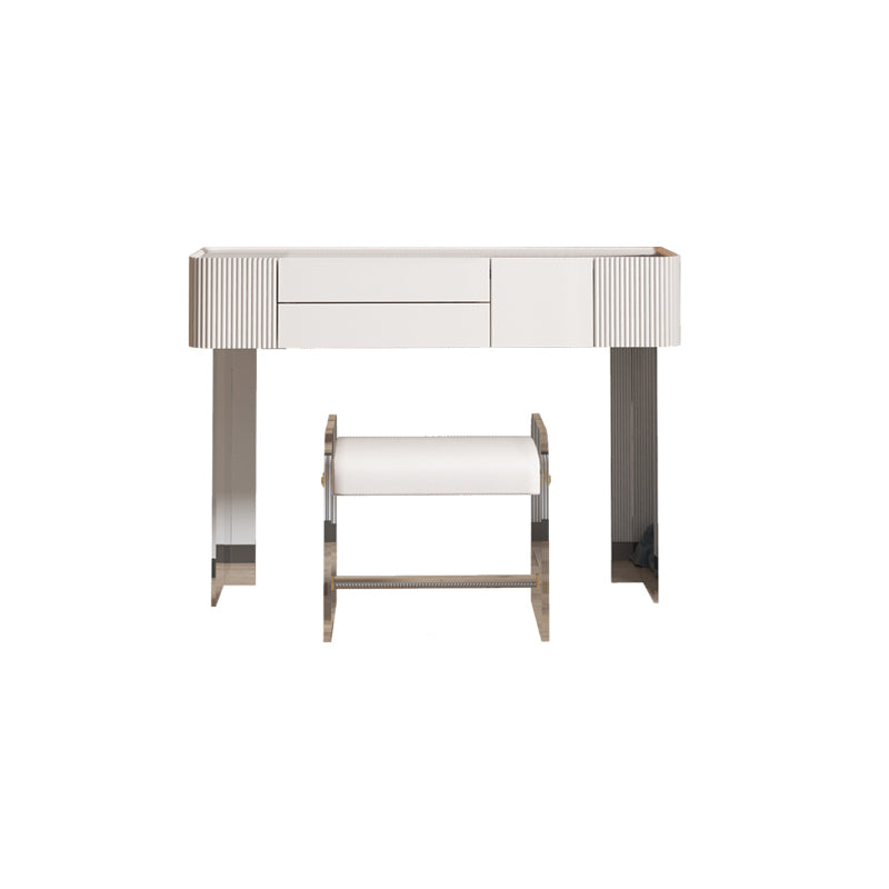 2-Drawer Contemporary Dressing Table Wooden Makeup Vanity Desk