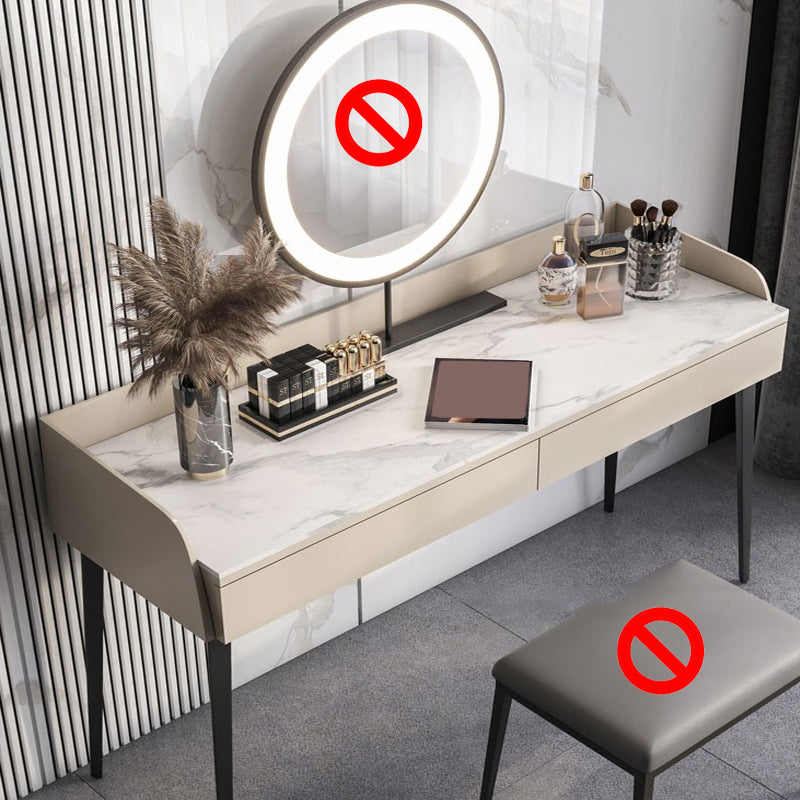 2-Drawer Make-up Vanity Contemporary Makeup Vanity Desk Table