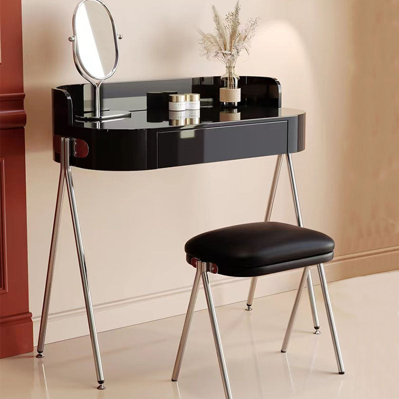 Contemporary Vanity Dressing Table 1 Drawer Black/White Vanity Tables