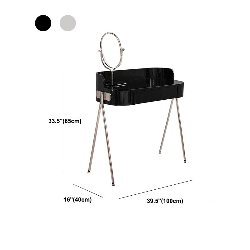 Contemporary Vanity Dressing Table 1 Drawer Black/White Vanity Tables