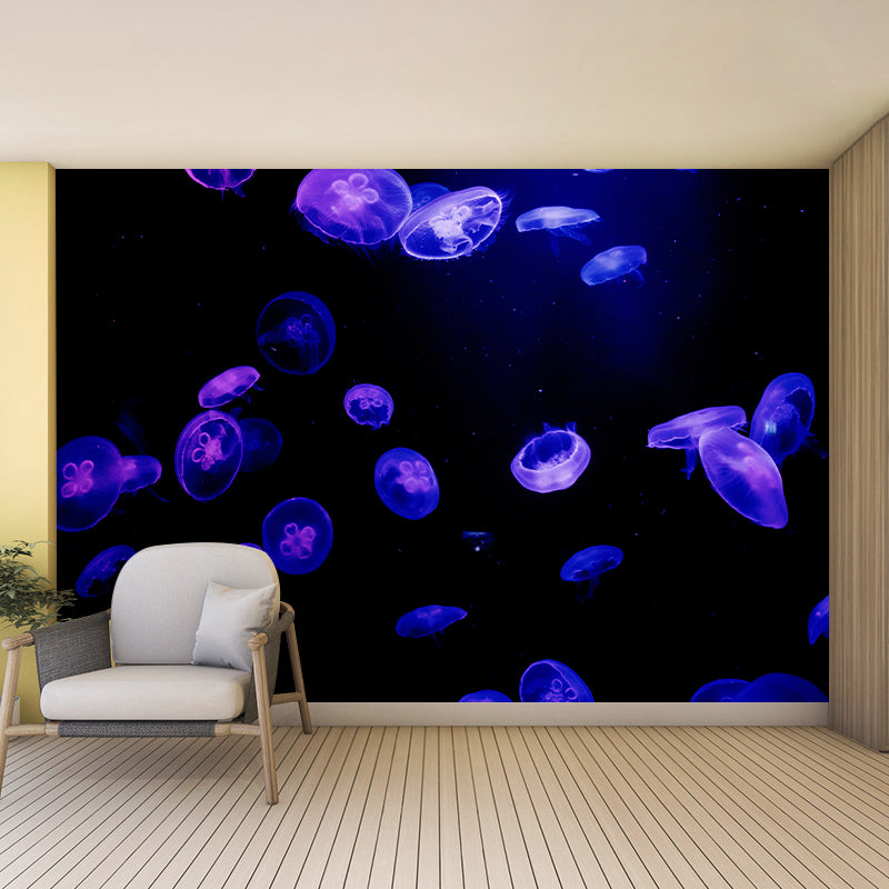 Fashionable Wallpaper Fish Patterned Drawing Room Wall Mural