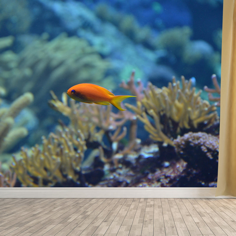 Decorative Wall Mural Fish Patterned Sitting Room Wall Mural