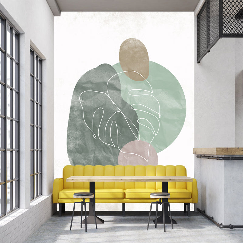 Illustration Plants Mural Mildew Resistant Wallpaper Sleeping Room Wall Mural