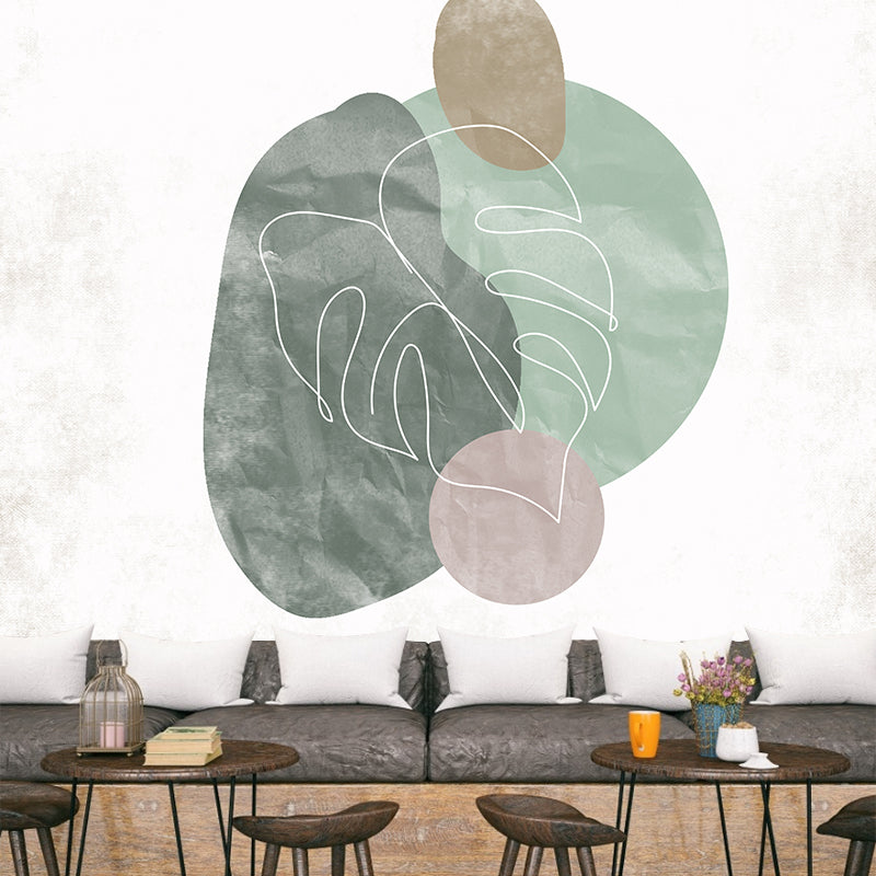 Illustration Plants Mural Mildew Resistant Wallpaper Sleeping Room Wall Mural