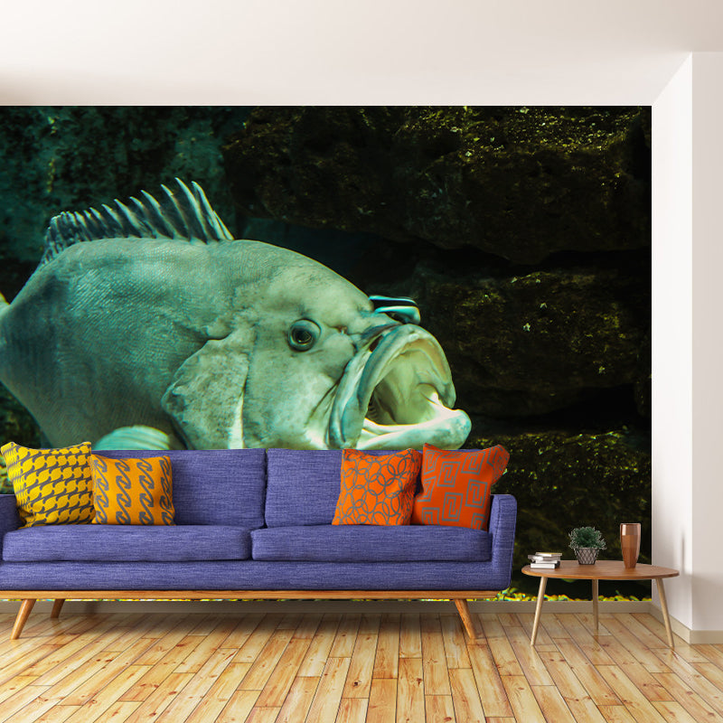 Photography Wallpaper Fish Patterned Drawing Room Wall Mural
