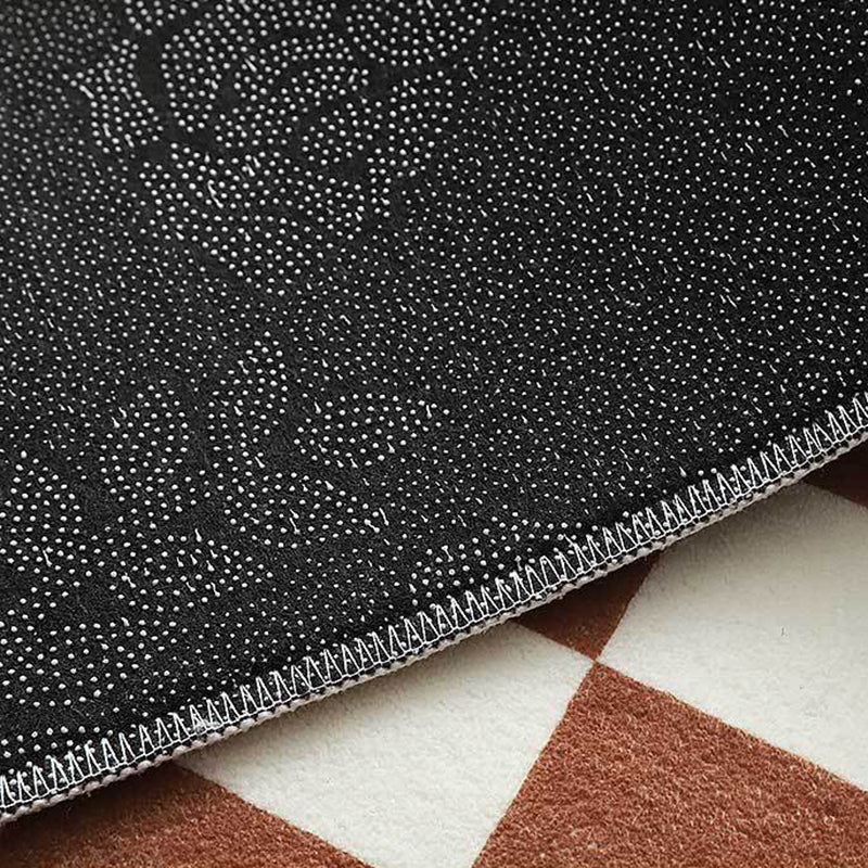 Funky Checkered Print Rug Polyester Indoor Rug Stain Resistant Carpet for Living Room