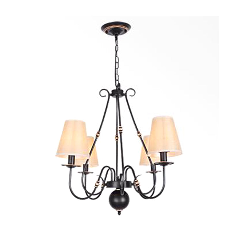 Braccio vorticoso soggiorno soffitto lampadario in tessuto classico 3/4/6 luci appiccicogene
