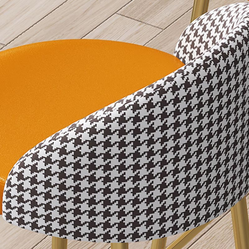 Contemporary Home Footrest Barstool Matte Finish Upholstered Stool