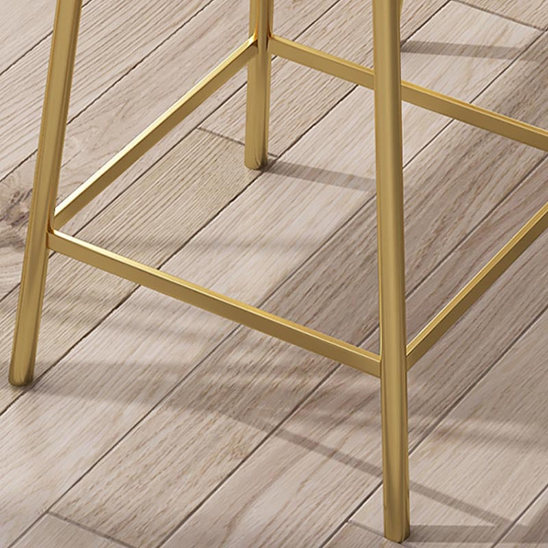 Contemporary Home Footrest Barstool Matte Finish Upholstered Stool