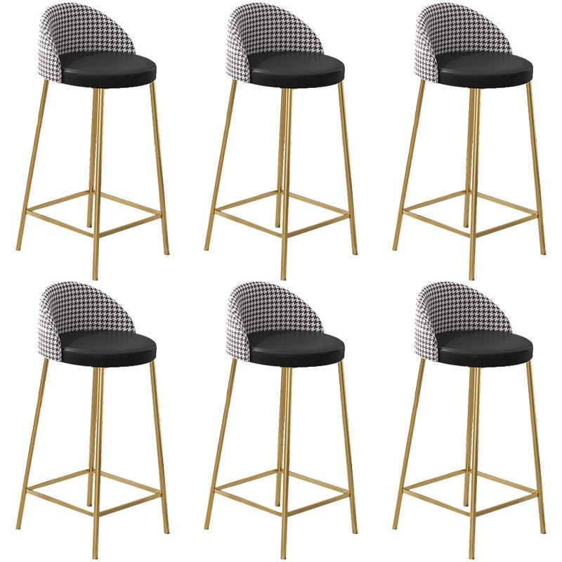 Contemporary Home Footrest Barstool Matte Finish Upholstered Stool