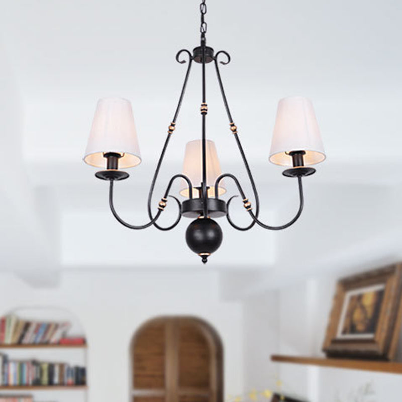 Braccio vorticoso soggiorno soffitto lampadario in tessuto classico 3/4/6 luci appiccicogene