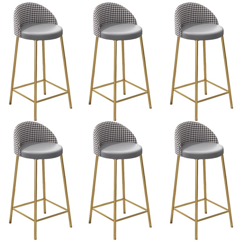 Contemporary Home Footrest Barstool Matte Finish Upholstered Stool