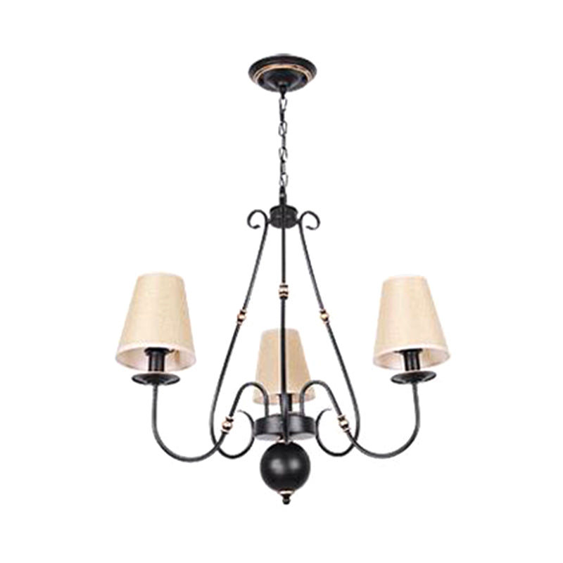Braccio vorticoso soggiorno soffitto lampadario in tessuto classico 3/4/6 luci appiccicogene