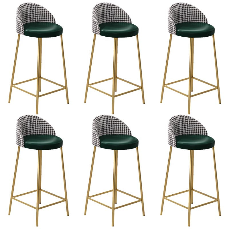 Contemporary Home Footrest Barstool Matte Finish Upholstered Stool
