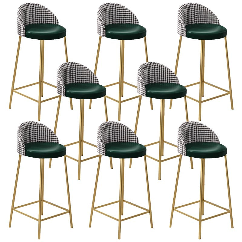 Contemporary Home Footrest Barstool Matte Finish Upholstered Stool