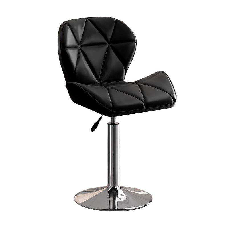 Modern Adjustable Height Swivel Stool Matte Finish Upholstered Bar Stools