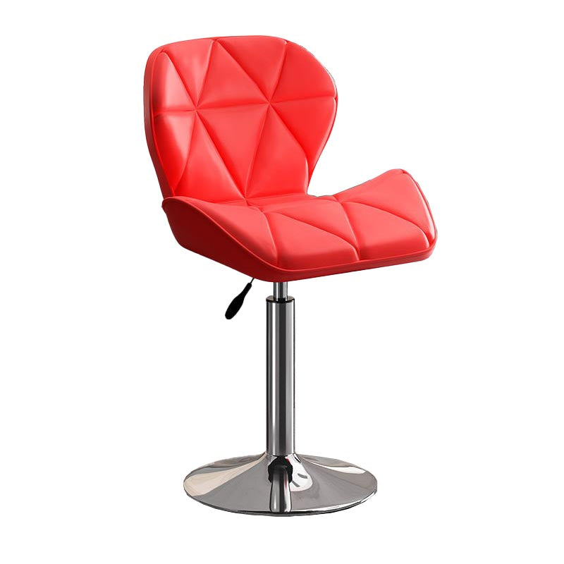 Modern Adjustable Height Swivel Stool Matte Finish Upholstered Bar Stools