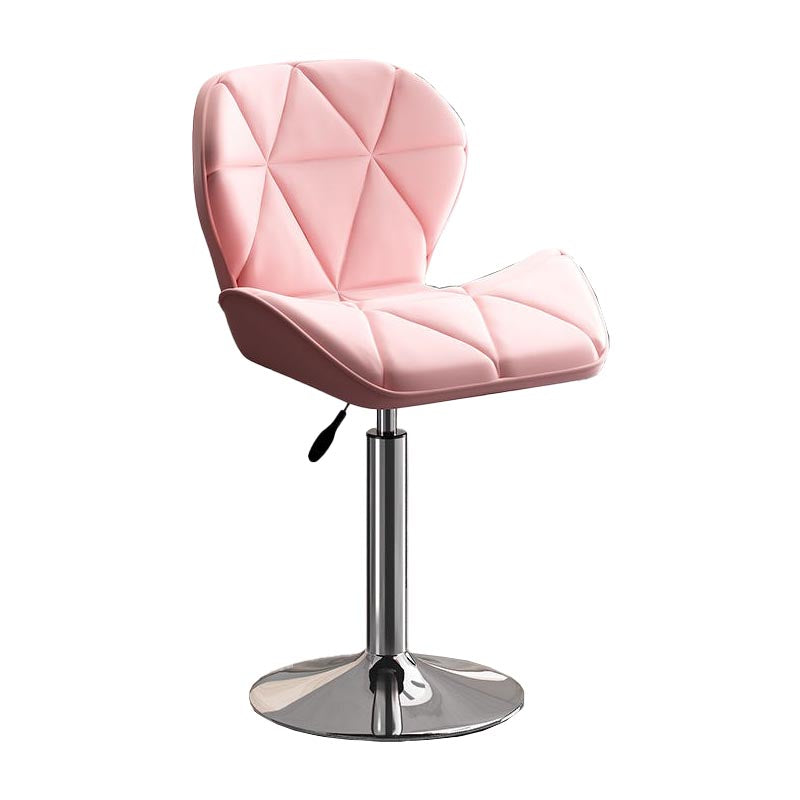 Modern Adjustable Height Swivel Stool Matte Finish Upholstered Bar Stools