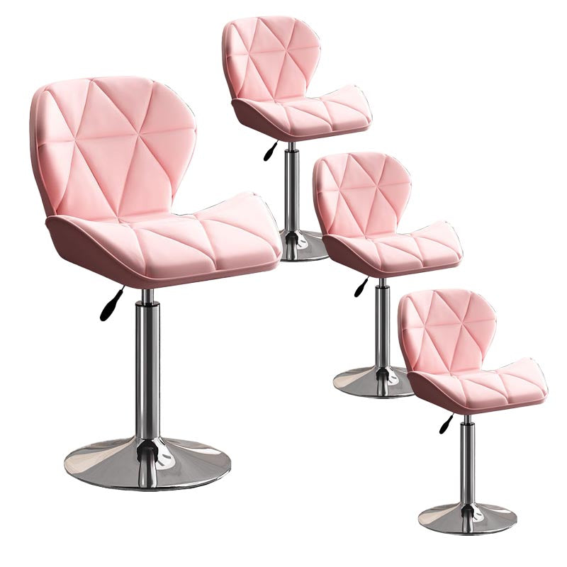 Modern Adjustable Height Swivel Stool Matte Finish Upholstered Bar Stools