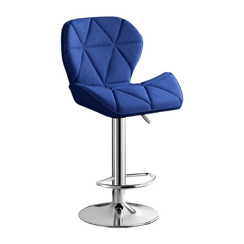 Modern Adjustable Height Swivel Stool Matte Finish Upholstered Bar Stools