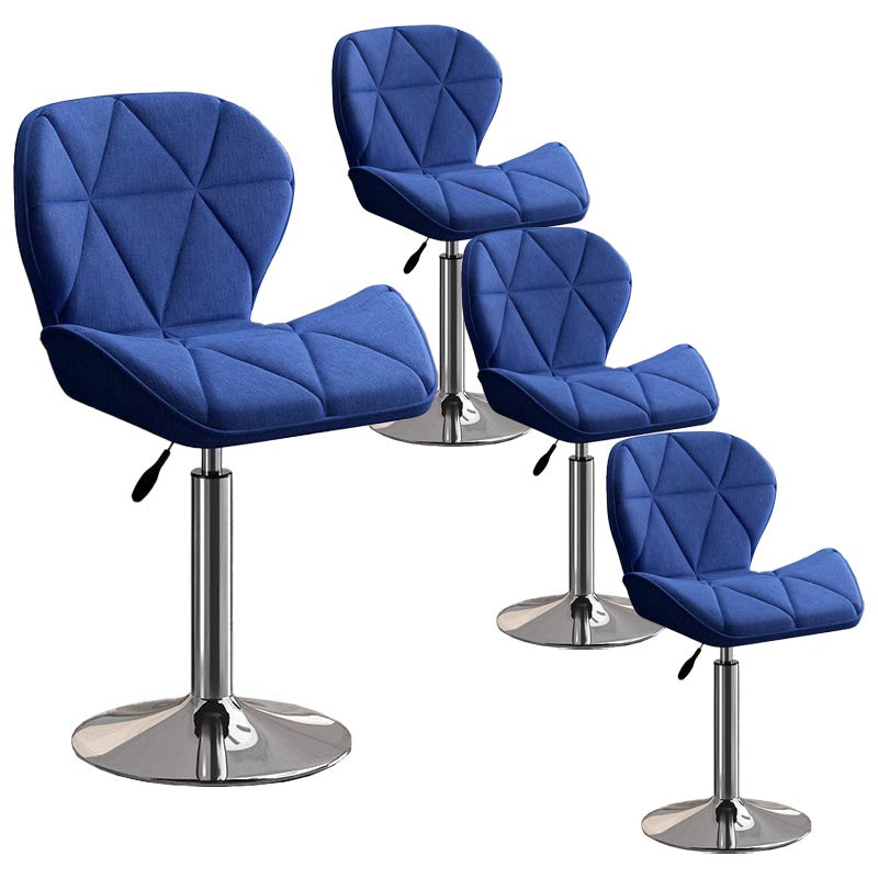 Modern Adjustable Height Swivel Stool Matte Finish Upholstered Bar Stools
