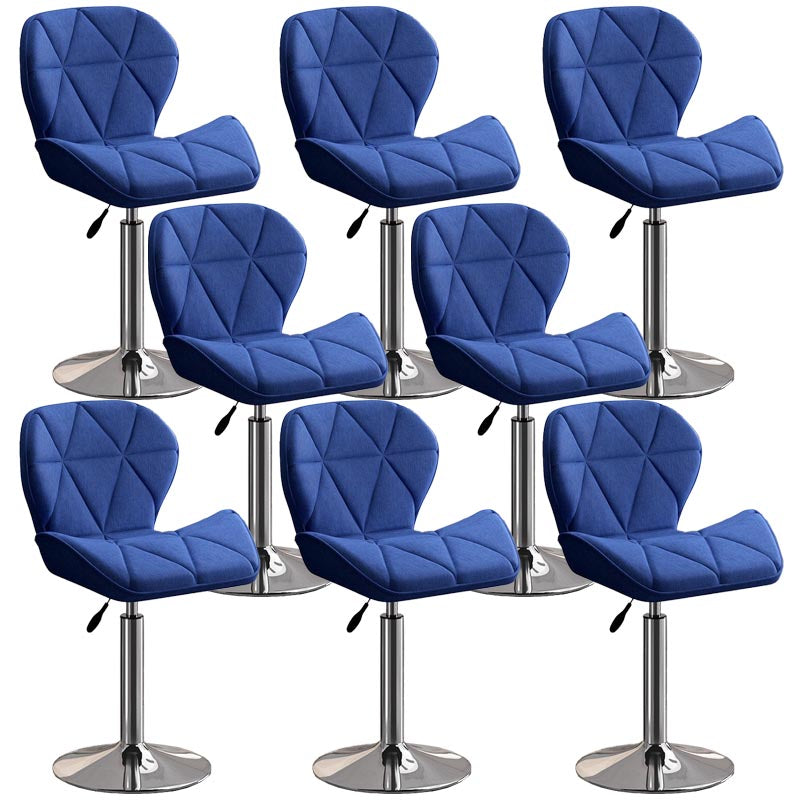Modern Adjustable Height Swivel Stool Matte Finish Upholstered Bar Stools