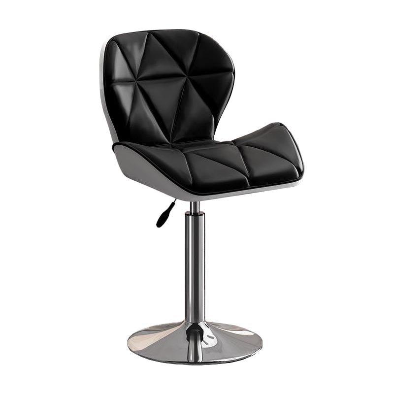 Modern Adjustable Height Swivel Stool Matte Finish Upholstered Bar Stools
