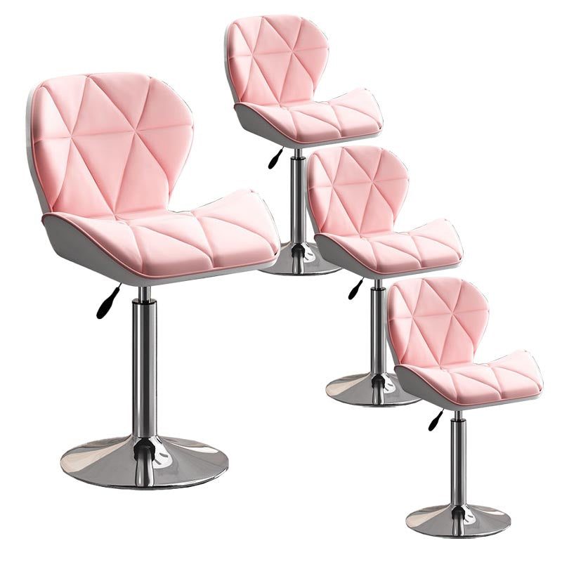 Modern Adjustable Height Swivel Stool Matte Finish Upholstered Bar Stools