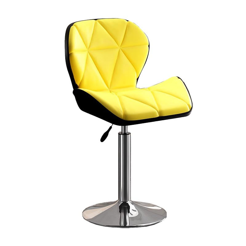 Modern Adjustable Height Swivel Stool Matte Finish Upholstered Bar Stools