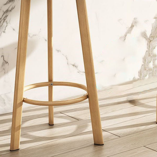 Modern Home Low Back Barstool Matte Finish Upholstered Stools