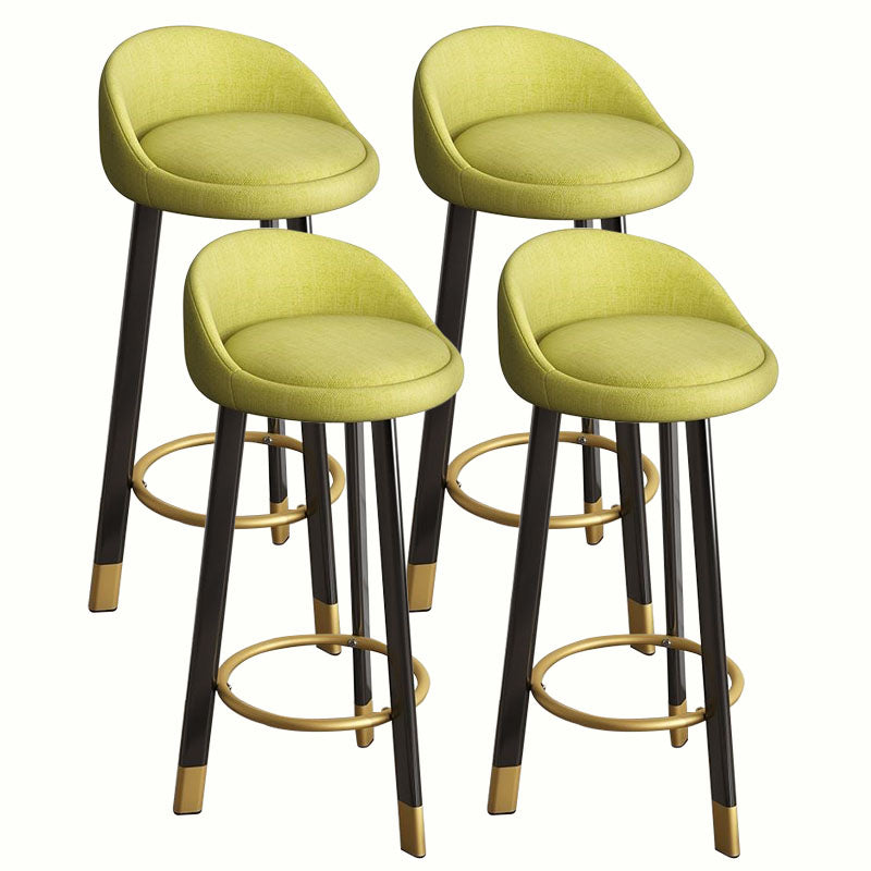 Modern Home Low Back Barstool Matte Finish Upholstered Stools