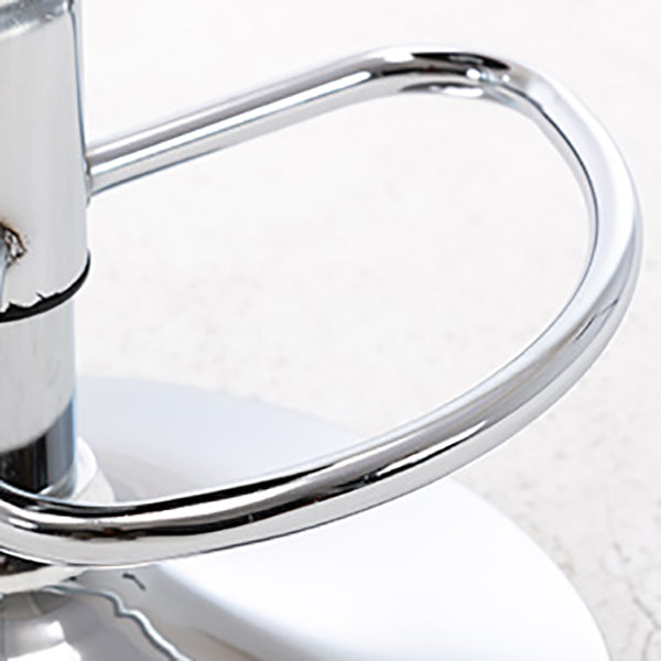 Contemporary Metal Barstool Faux Leather Counter Stool With Chrome Base