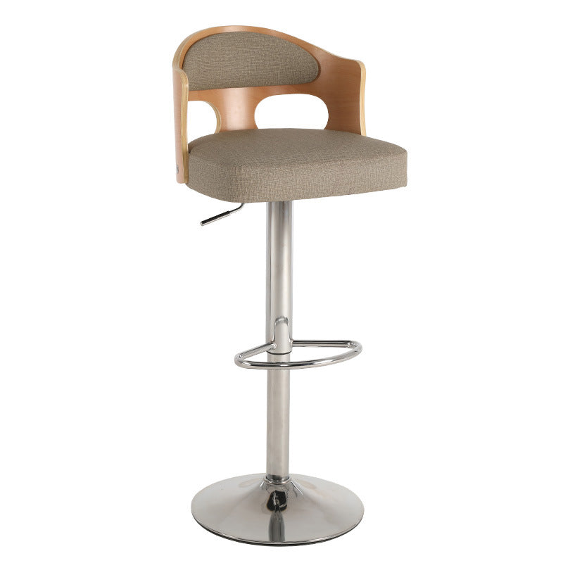 Contemporary Metal Barstool Faux Leather Counter Stool With Chrome Base