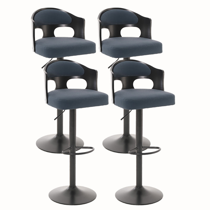 Contemporary Metal Barstool Faux Leather Counter Stool With Chrome Base
