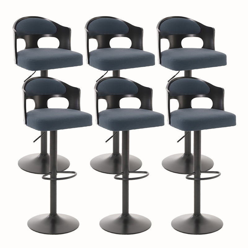 Contemporary Metal Barstool Faux Leather Counter Stool With Chrome Base