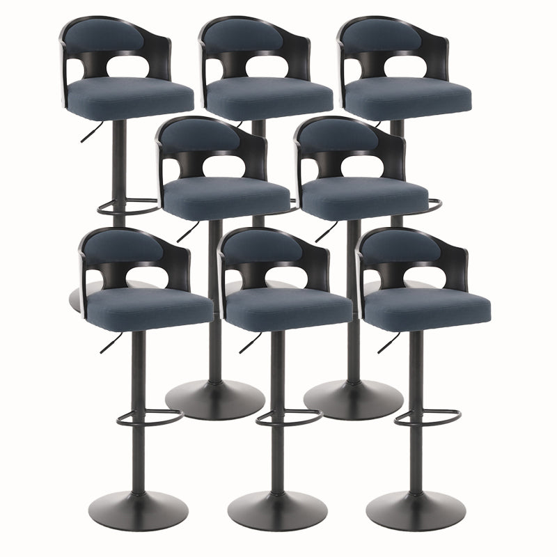 Contemporary Metal Barstool Faux Leather Counter Stool With Chrome Base