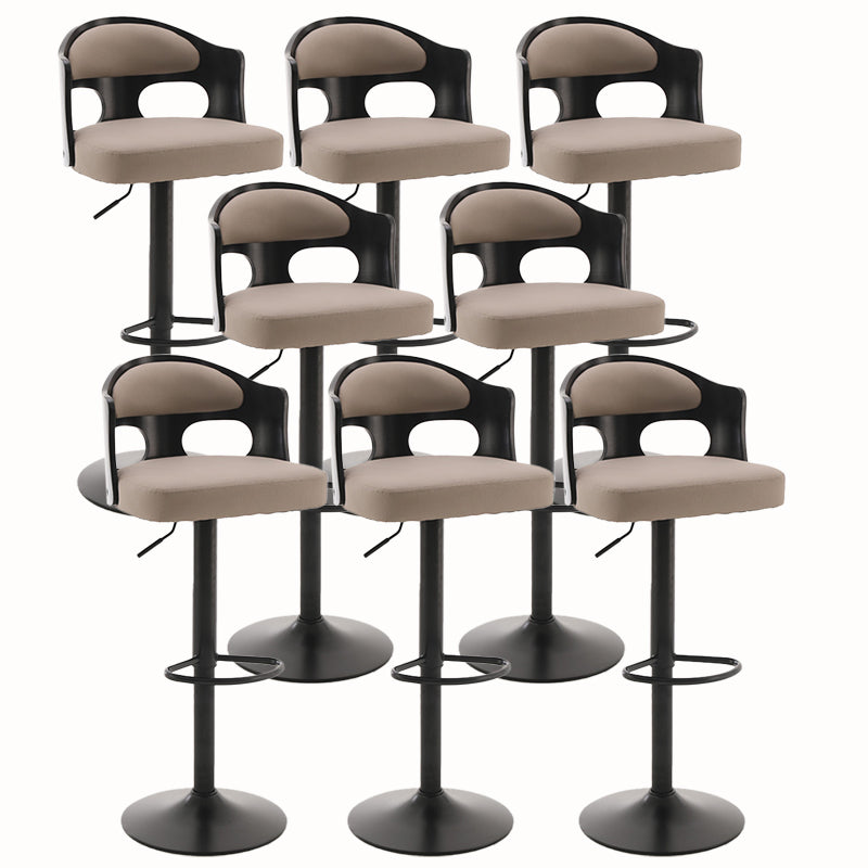 Contemporary Metal Barstool Faux Leather Counter Stool With Chrome Base