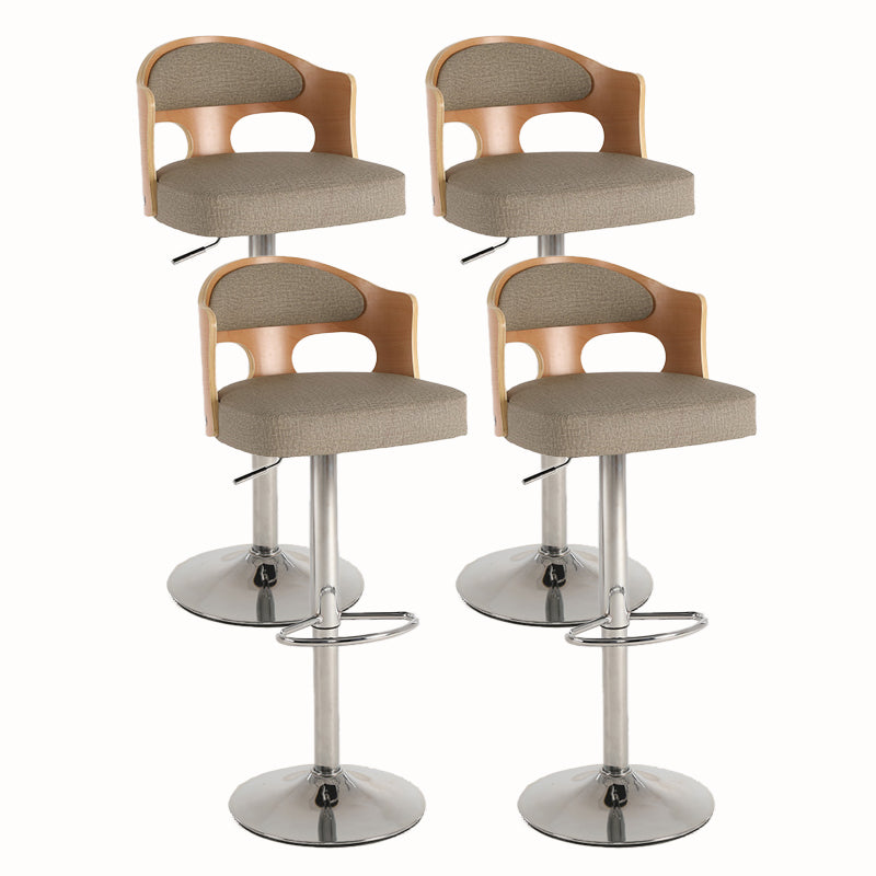 Contemporary Metal Barstool Faux Leather Counter Stool With Chrome Base
