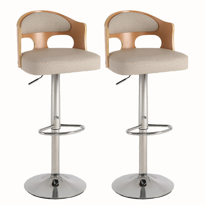 Contemporary Metal Barstool Faux Leather Counter Stool With Chrome Base