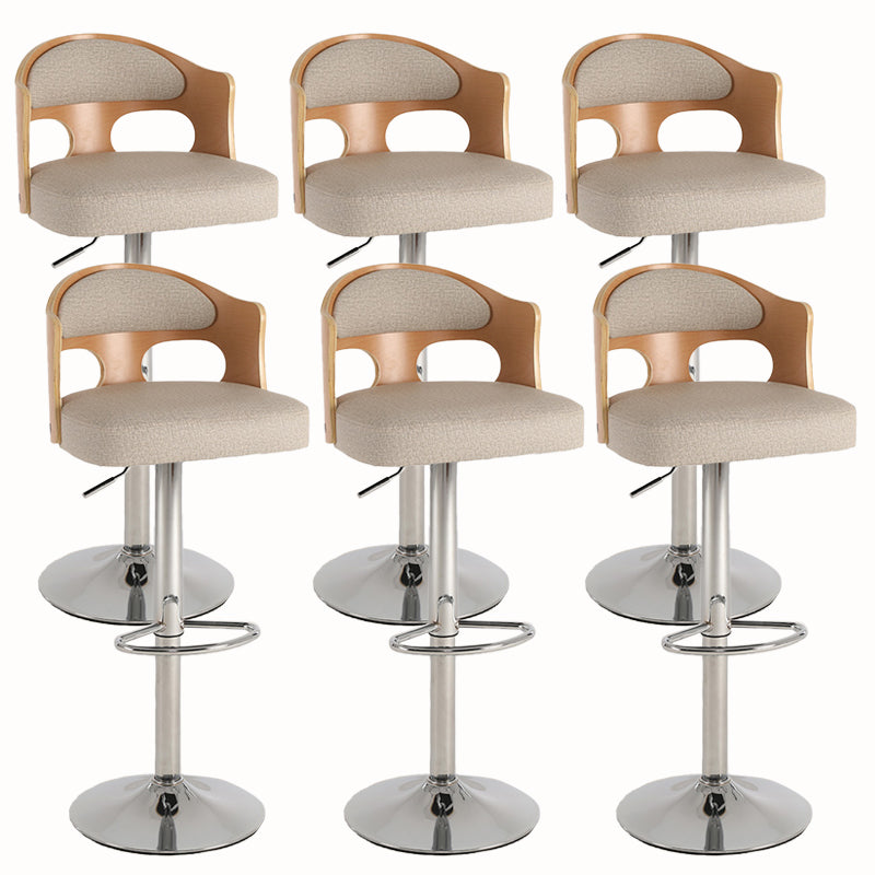 Contemporary Metal Barstool Faux Leather Counter Stool With Chrome Base