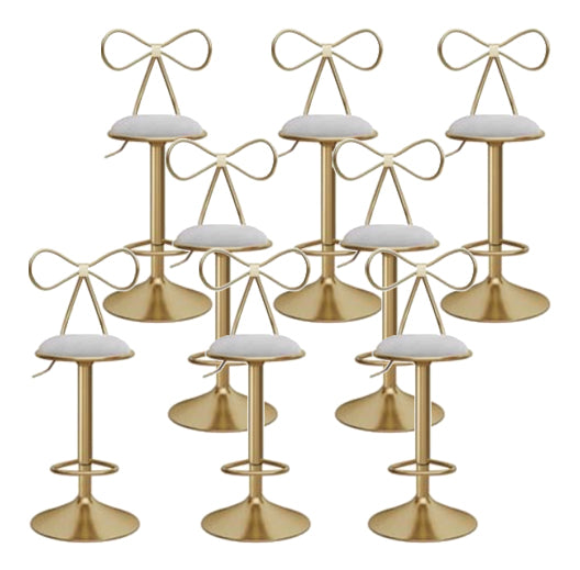 Glam Round Bar & Counter Stool Metal Adjustable Counter Stool with Swivel