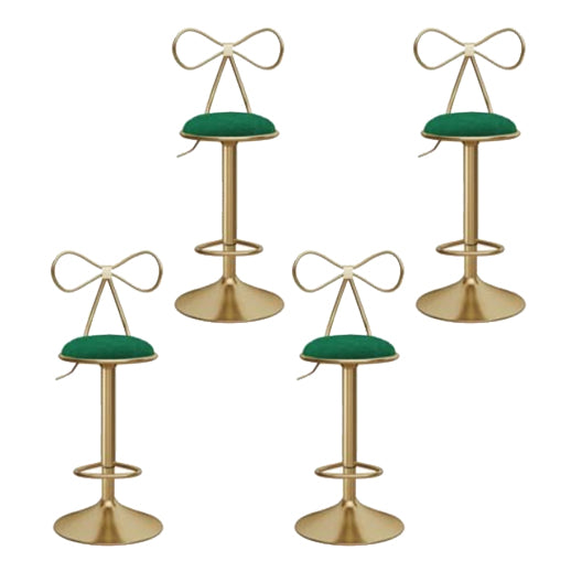 Glam Round Bar & Counter Stool Metal Adjustable Counter Stool with Swivel