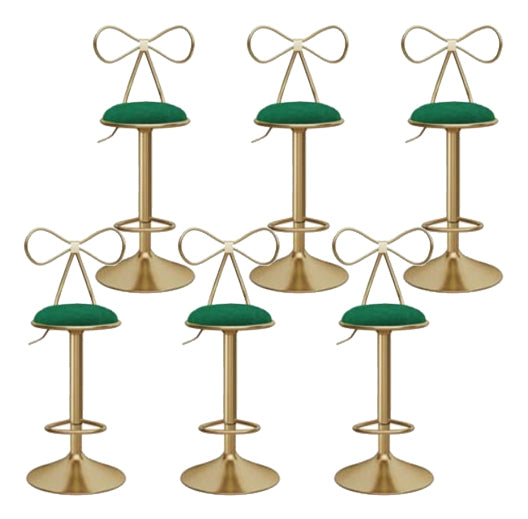 Glam Round Bar & Counter Stool Metal Adjustable Counter Stool with Swivel