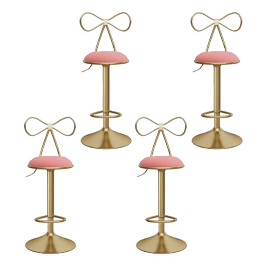 Glam Round Bar & Counter Stool Metal Adjustable Counter Stool with Swivel