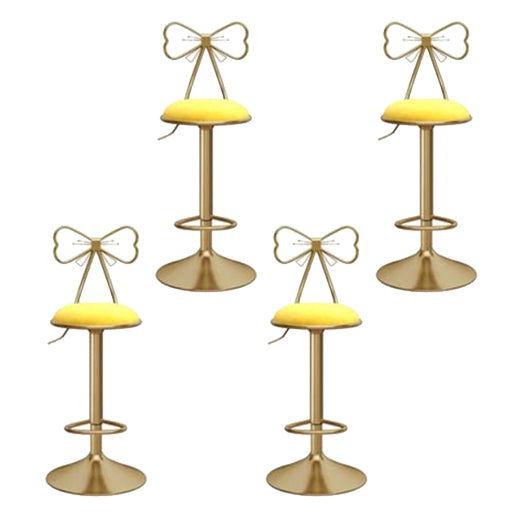 Glam Round Bar & Counter Stool Metal Adjustable Counter Stool with Swivel