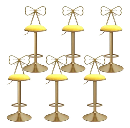 Glam Round Bar & Counter Stool Metal Adjustable Counter Stool with Swivel