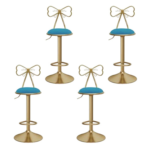 Glam Round Bar & Counter Stool Metal Adjustable Counter Stool with Swivel