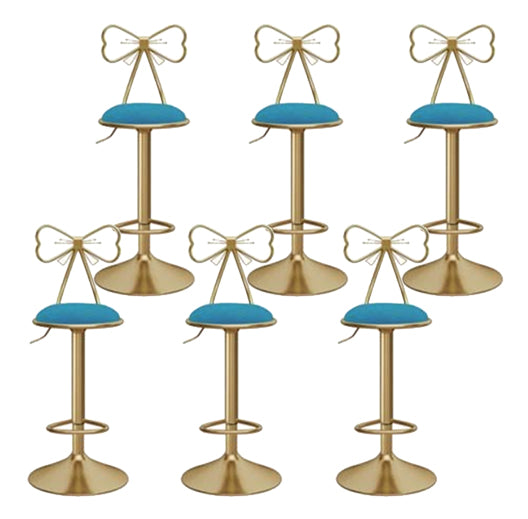 Glam Round Bar & Counter Stool Metal Adjustable Counter Stool with Swivel