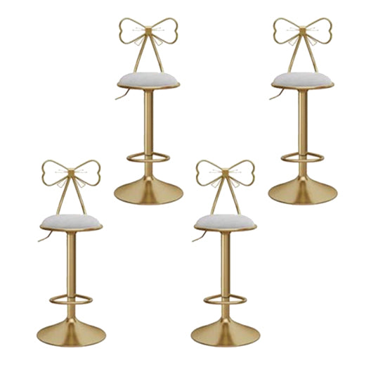 Glam Round Bar & Counter Stool Metal Adjustable Counter Stool with Swivel